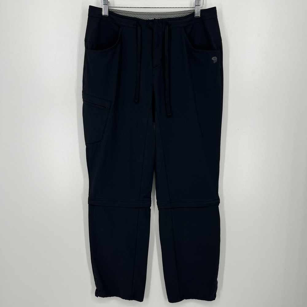 Mountain Hardwear Pants Women's Size 8 Black Hiking Convertible Zip Pockets